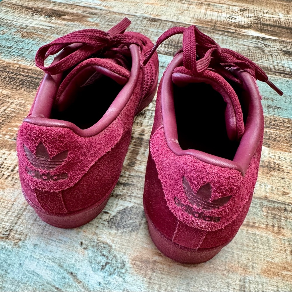 Women’s Adidas Burgundy Superstar Shoes | #Z10 - Picture 6 of 13